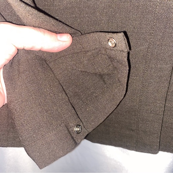 Banana Republic Stretch Wool Blend Snap Front Top Size Small - Picture 5 of 10